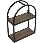 Wallhanger Black Bow 30x14x40 cm zwart industrieel wandrek